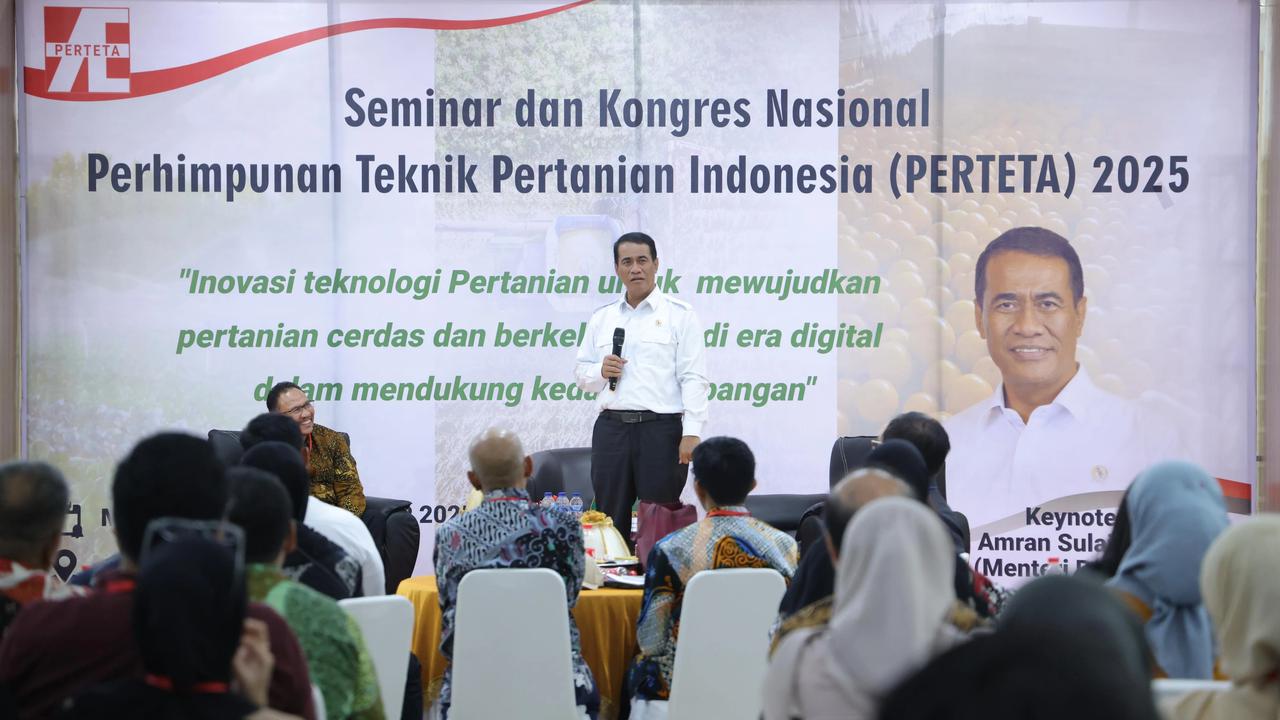 Perhimpunan Teknik Pertanian Indonesia (PERTETA) Nobatkan Mentan Amran sebagai Bapak Swasembada Pangan Nasional