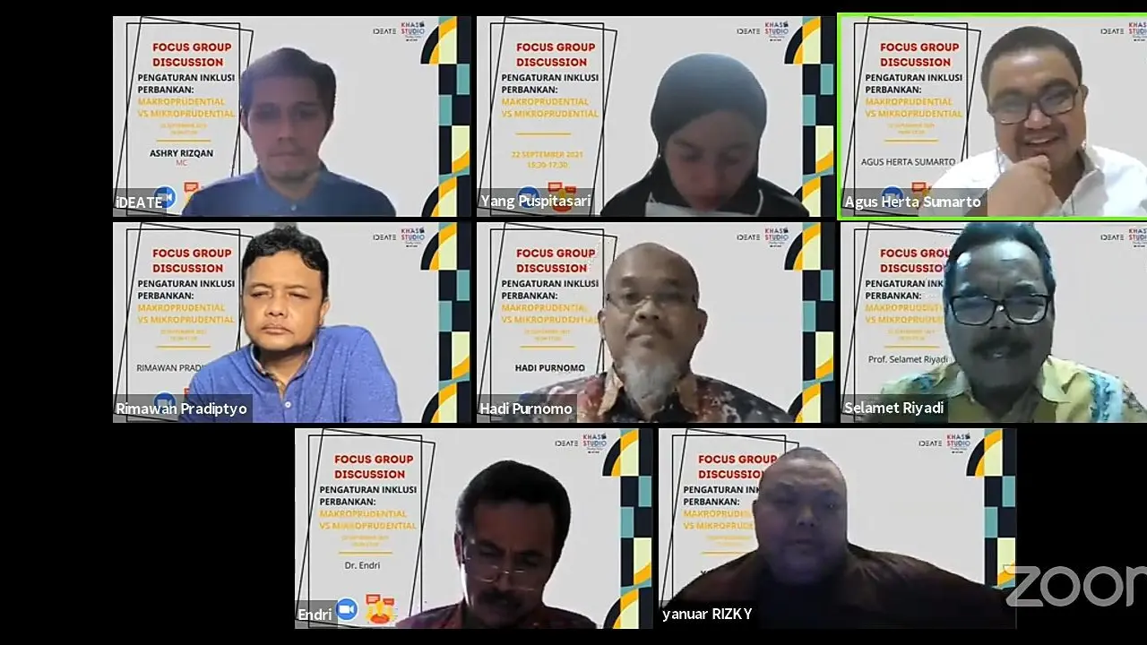 FGD Pengaturan Inklusi Perbankan Makroprudensial vs Mikroprudensial, Rabu (22/9/2021).