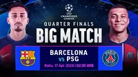 Siaran Langsung Liga Champions: Barcelona Vs PSG di Vidio. (Sumber: dok. vidio.com)