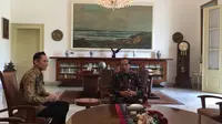 Komandan Kogasma Partai Demokrat AHY menemui Presiden Jokowi di Istana Kepresidenan Bogor. (Liputan6.com/Lizsa Egeham)