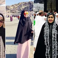 Banyak kisah dari selebriti saat menjalankan ibadah umrah ke tanah suci Mekah. Beberapa diantaranya, Dewi Perssik, Julia Perez, Ayu Azhari, Irfan Hakim, Laudya Chintya Bella, Nikita Willy dan Titi Kamal. (dok. Twitter)