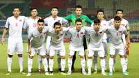 Timnas Vietnam U-23 saat tampil di fase penyisihan Grup F Asian Games 2018. (Bola.com/Dok. VFF)