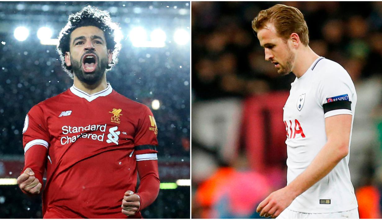 Berikut ini top scorer sementara Premier League musim 2017/2018 hingga pekan ke-31. Mohamed Salah menempati posisi teratas dengan 28 gol. (Kolase foto-foto AFP)