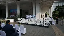 Konferensi pers ajang FIA Rallycross World Cup yang akan berlangsung di Sirkuit E-Prix Ancol, Jakarta pada hari Kamis (16/04/2026). (Sarga.co)