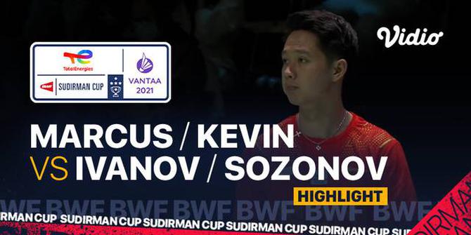 VIDEO: Highlights Piala Sudirman 2021, Marcus Gideon / Kevin Sanjaya Lumat Duo Menara Rusia