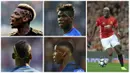 Gelandang Manchester United, Paul Pogba, dikenal sebagai sosok yang kerap gonta-ganti gaya rambut dengan model yang unik. Berikut gaya rambut pria Prancis ini dari masa ke masa. (AFP)