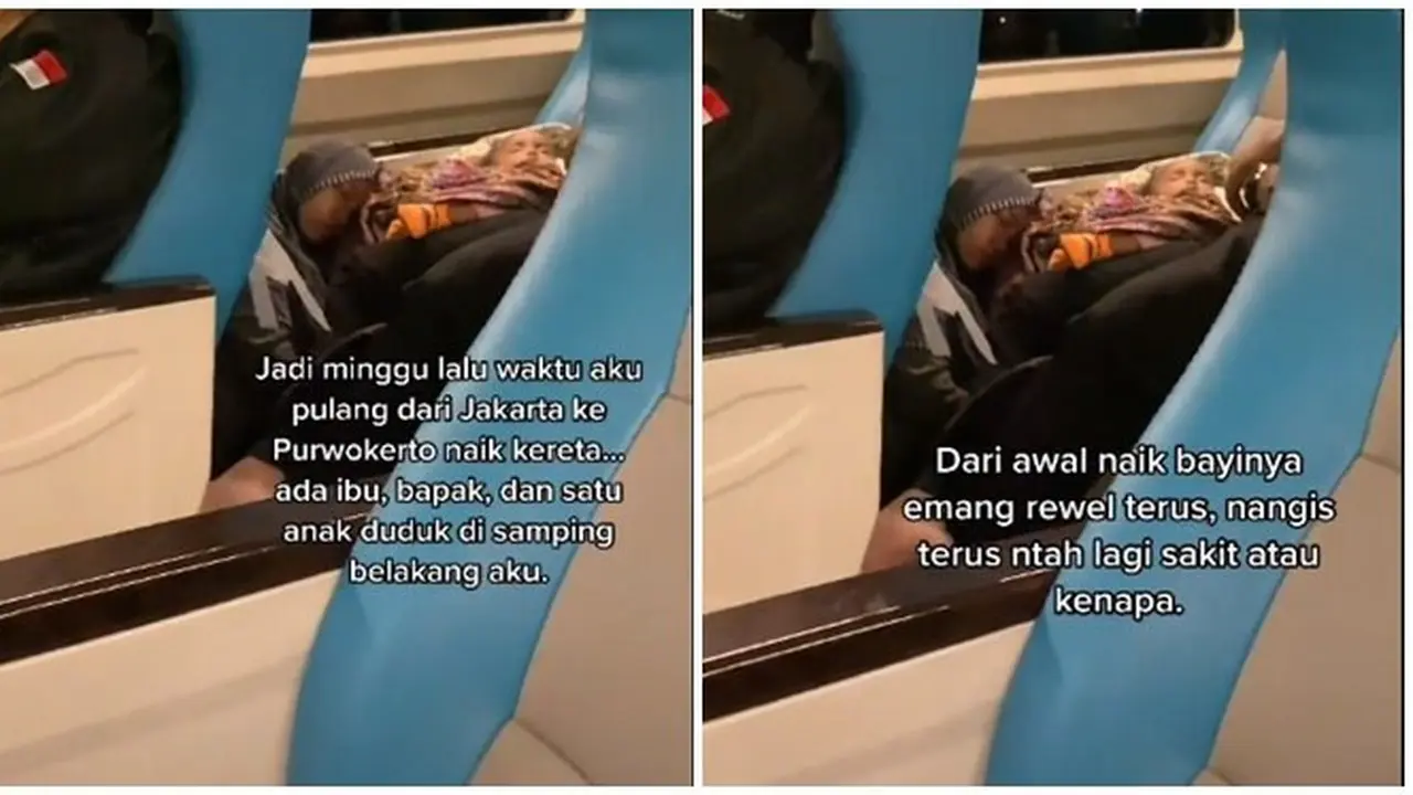 Video Seorang Ibu Rela Duduk di Lantai Kereta Api Demi Anaknya Ini Bikin Haru