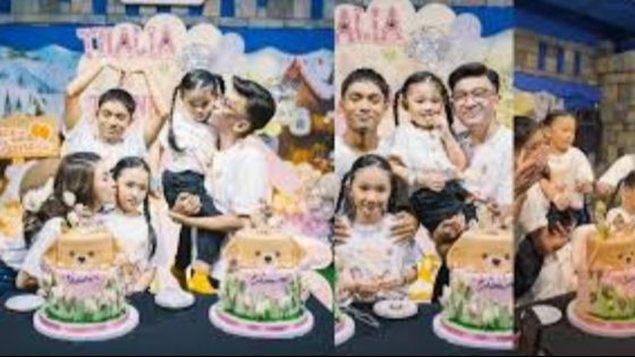 Tampak Lebih Segar dan Bahagia, Intip Potret Ruben Onsu Hadir Rayakan Ulang Tahun Thalia dan Thania Bersama Sarwendah Serta Betrand Peto