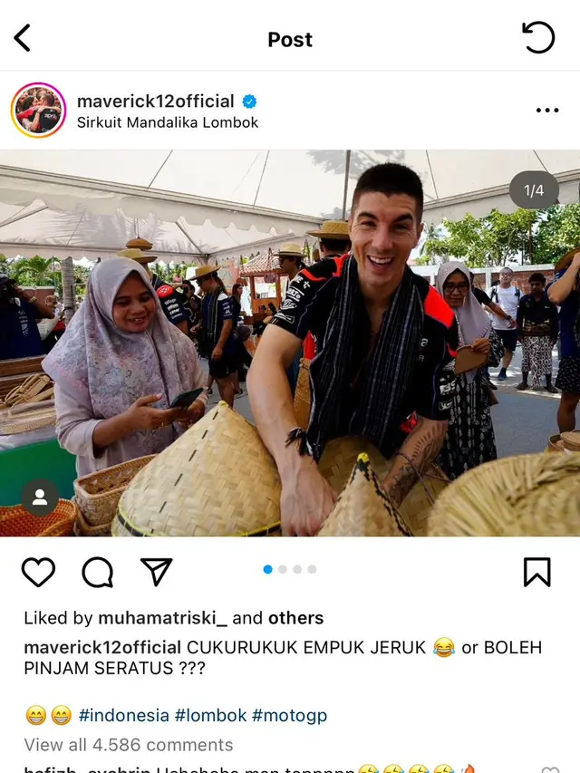 Maverick Vinales Berguyon dengan Guyonan Indonesia
