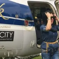 Syahrini pamer naik helikopter (Instagram/@princesssyahrini)