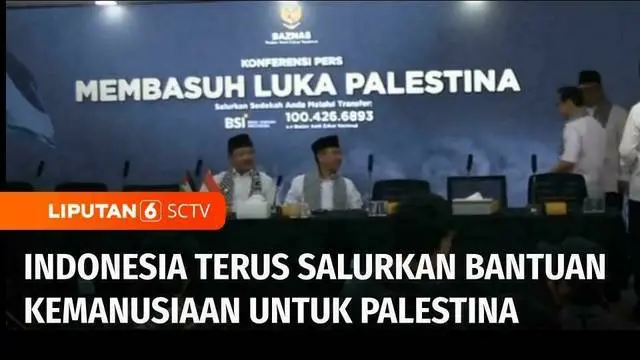 Masyarakat Indonesia terus menyalurkan bantuan demi bantuan untuk rakyat Palestina. Melalui Badan Amil Zakat Nasional atau BAZNAS, bantuan logistik rencananya akan dikirimkan melalui jalur Kementerian Luar Negeri di Kairo Mesir serta mitra resmi loka...