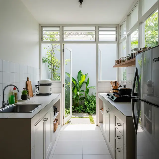 6 Contoh Dapur Kecil Belakang Rumah Tidak Pengap dan Tidak Becek, Sederhana Tetap Nyaman