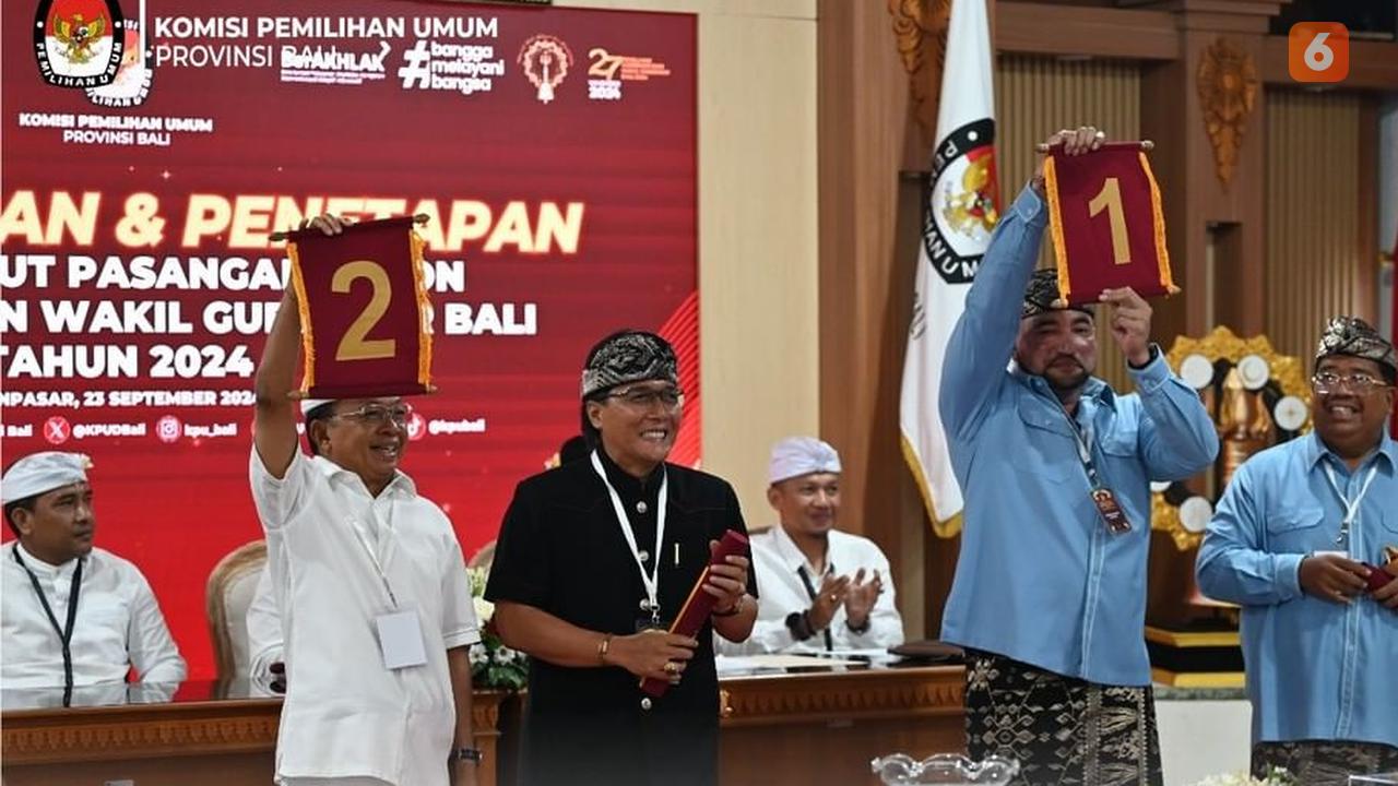 Pasangan Koster-Giri Dapat Nomor Urut 2 di Pilgub Bali 2024