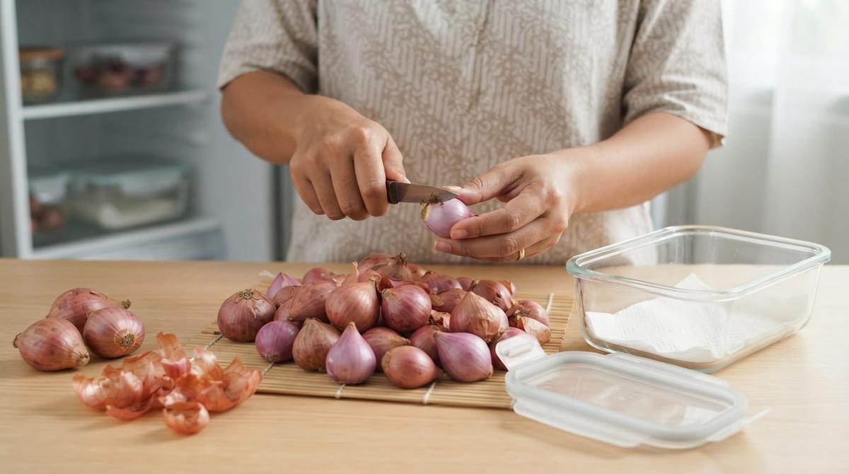 Cara Menyimpan Bawang Merah Kupas Agar Tidak Cepat Busuk dan Tetap Segar