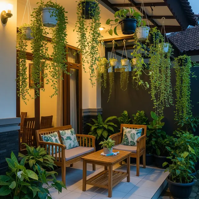9 Model Teras Rumah Sempit Tapi Tampil Asri dengan Tanaman