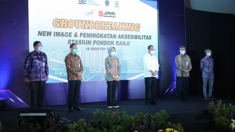 Groundbreaking New Image dan Peningkatan Aksesibilitas Stasiun Pondok Ranji dihadiri oleh Menteri Perhubungan Budi Karya Sumadi