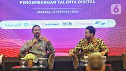 Dalam kesempatan tersebut Digital Government Principal Think Policy, Prasetya Dwicahya mengatakan dalam 10 tahun terakhir, Indonesia sudah berhasil untuk meningkatkan akses internet dan juga porsi ekonomi digital berkali-kali lipat. (Liputan6.com/Angga Yuniar)
