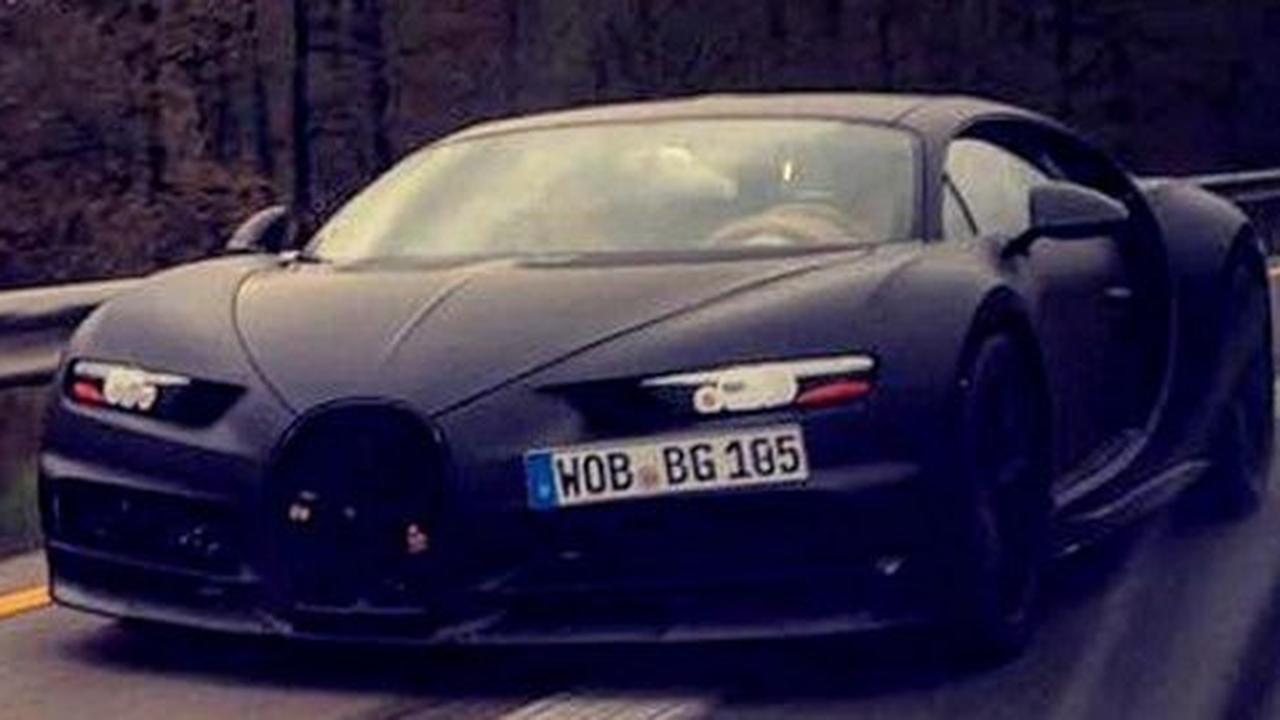 Belum juga rilis, foto Bugatti Chiron sudah kecolongan