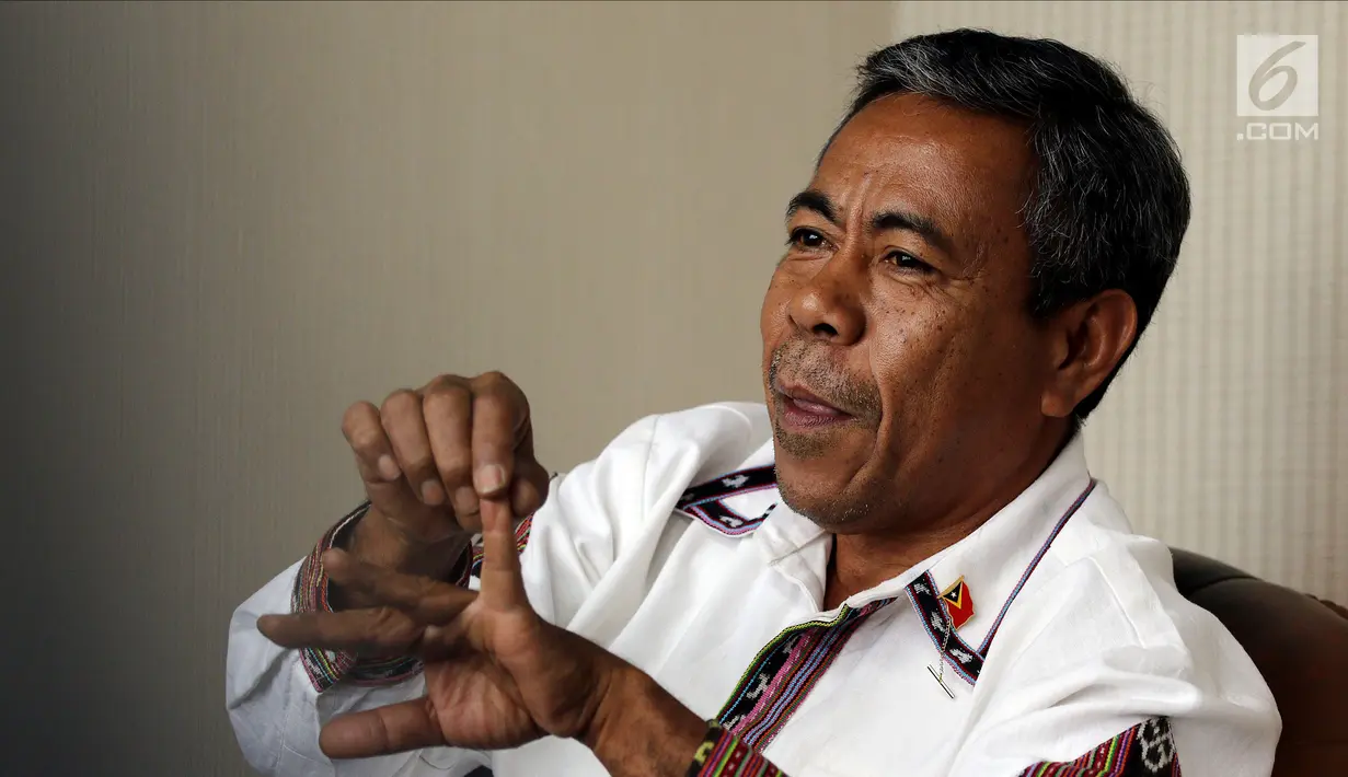 Duta Besar Timor Leste untuk Indonesia Alberto Carlos berbicara dalam pertemuan dengan jajaran EMTEK dan SCM Group di Jakarta, Kamis (9/8). Pertemuan membahas kerja sama di sektor media. (Liputan6.com/JohanTallo)