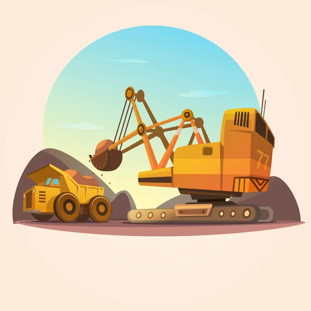 Ilustrasi tambang logam