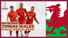Berita Motion grafis tentang daftar skuat Timnas Wales di Piala Dunia 2022. Mantan penyerang Real Madrid, Gareth Bale masih menjadi andalan sang pelatih Robert Page.