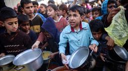 Diketahui, kamp pengungsi Nuseirat merupakan salah satu yang paling padat di Gaza. (Eyad BABA/AFP)