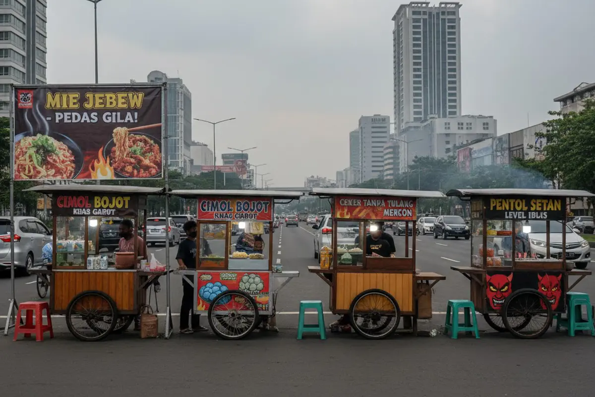 Gerobak jualan (Gemini AI)