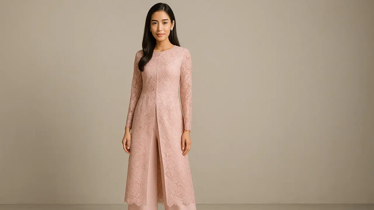 7 Model Tunik Brokat Panjang Belah Depan Cocok untuk Pesta Pernikahan, Tampil Anggun dan Berkelas di Setiap Momen