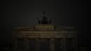 Lampu Gerbang Brandenburg terkenal Jerman dengan Quadriga di atasnya dimatikan untuk menandai Earth Hour di Berlin, Jerman, Sabtu, 25 Maret 2023. (AP Photo/Markus Schreiber)