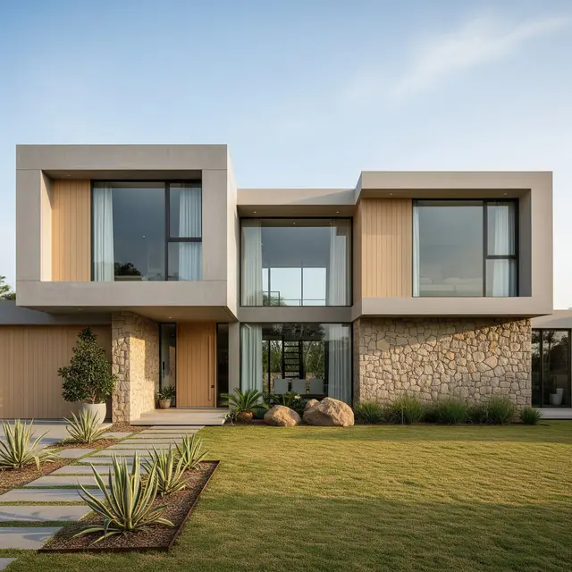Desain Rumah Sederhana Tapi Mewah Tanpa Pagar