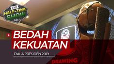 Berita video Half Time Show kali ini membicarakan tentang kekuatan dan peluang para tim peserta Piala Presiden 2019. Siapa saja tim yang diprediksi lolos dari babak penyisihan grup?