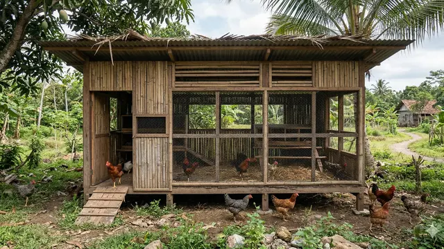 Inspirasi Kandang Ayam dengan Konsep Eco-Friendly (Foto: Gemini AI)