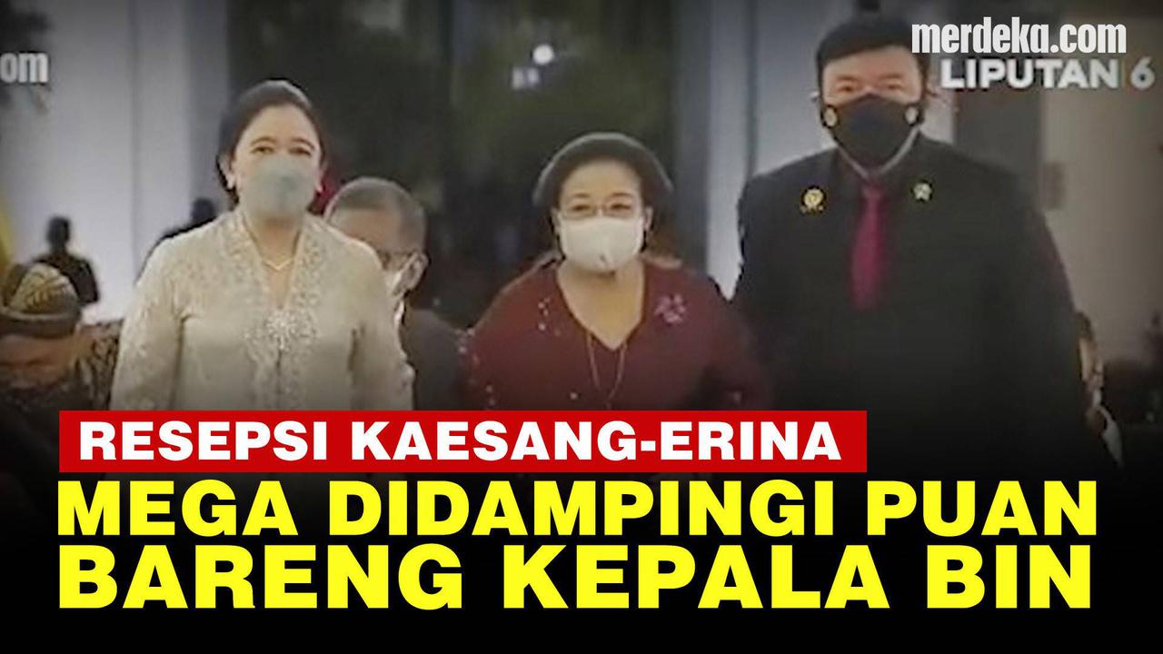 VIDEO: Megawati Bareng Puan & Kepala BIN di Nikahan Kaesang-Erina, Gandeng Gibran
