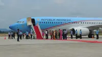 Jokowi Jajal Bandara APT Pranoto di Samarinda (Hanz Salim/Liputan6.com)