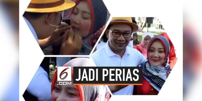 VIDEO: Ridwan Kamil Latihan Jadi Perias, Begini Aksi Kocaknya