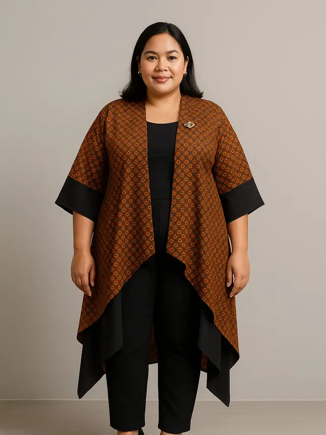 Model Baju Batik Wanita Gemuk agar Terlihat Ramping (Foto: ChatGPT)