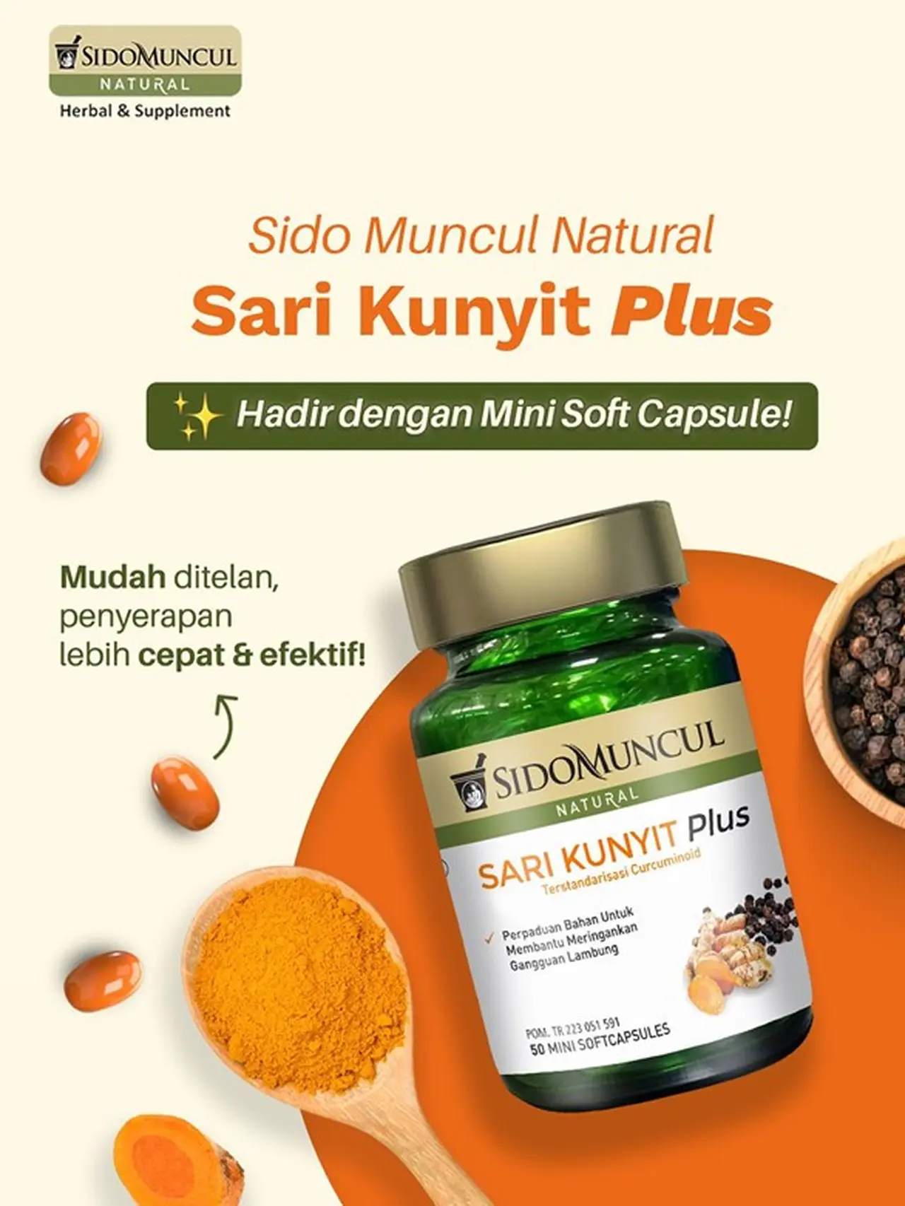 Sido Muncul Natural Sari Kunyit Plus Herbal Untuk Ringankan Gangguan Lambung Health 5221