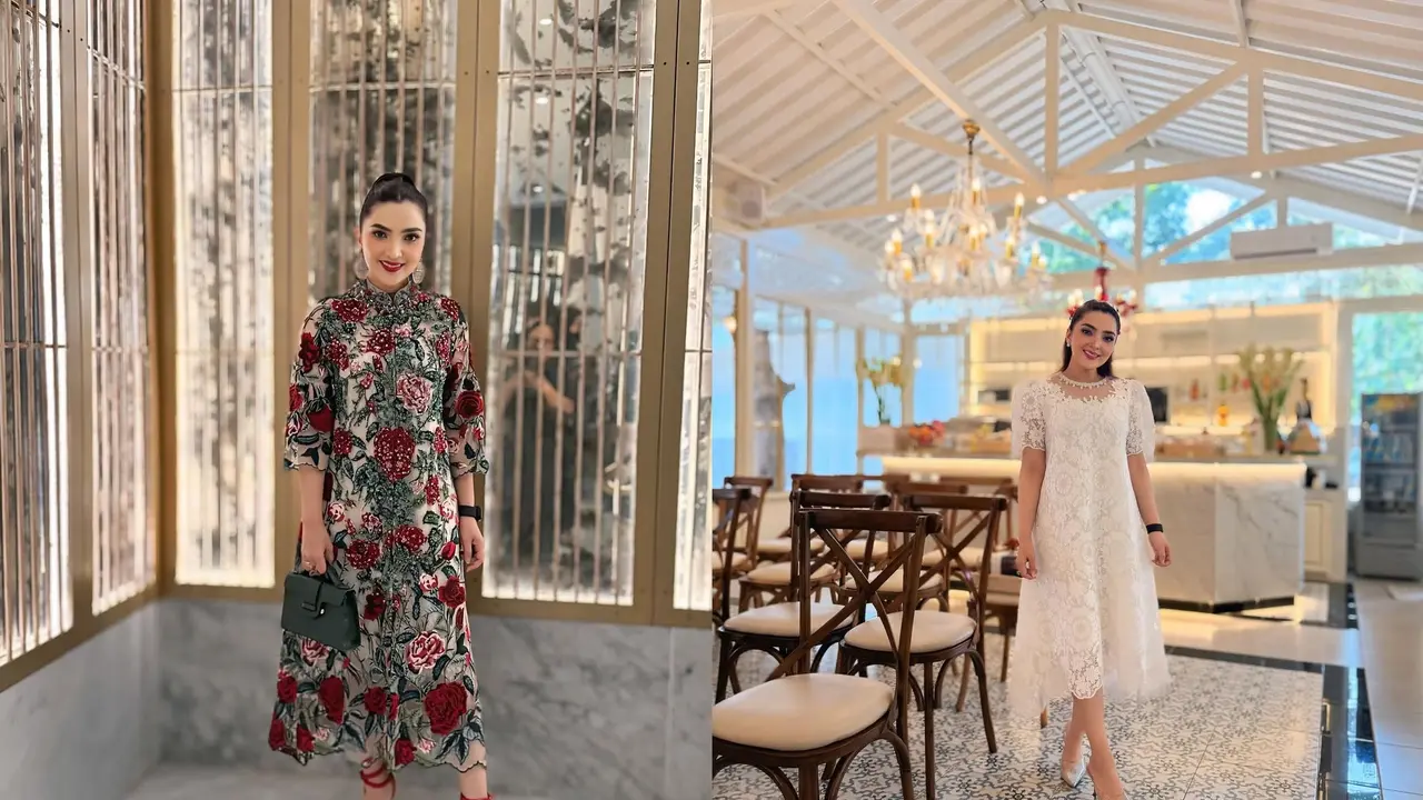 Gaya Elegan Ashanty Pakai Dress Brokat, Tampil Menawan dalam Setiap Momen