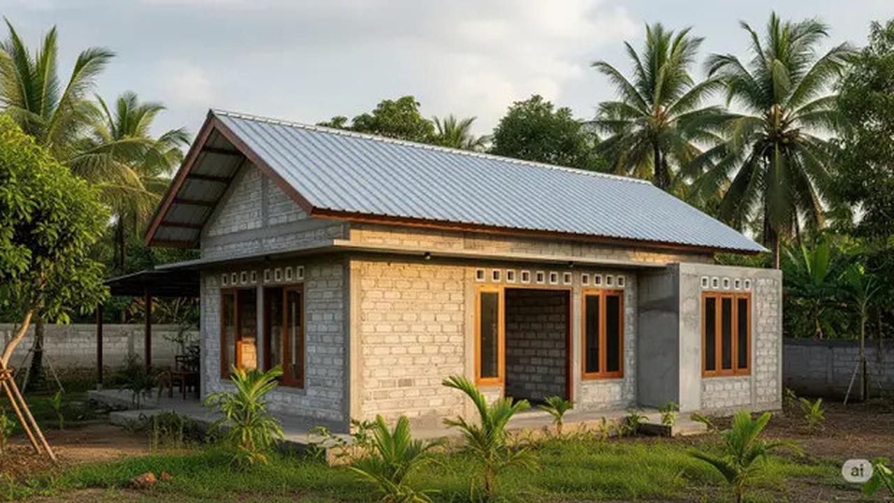 8 Desain Rumah Minimalis dari Batako dan Baja Ringan yang Kokoh &amp; Murah di 2025