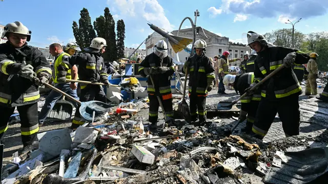 FOTO: Rusia Serang Kota Vinnytsia di Ukraina, 20 Orang Tewas