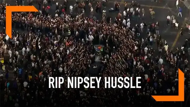 Ribuan orang mengantar Nipsey Hussle ke rumah duka. Mobil jenazah pun berjalan sejauh 40 km melewati tempat kejadian pembunuhan Hussle pada 31 Maret lalu.
