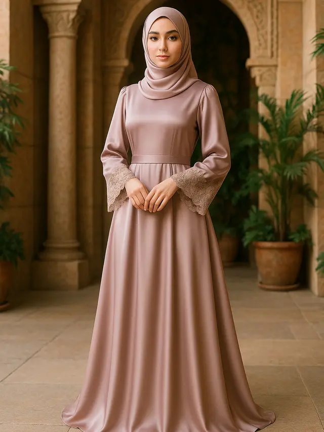 Model Gamis Armani Sutra Mewah untuk Acara Formal