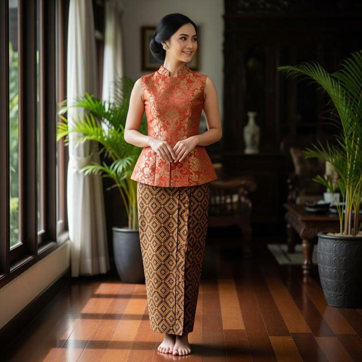 7 Padu Padan Warna Atasan Brokat Bawahan Batik yang Lagi Tren 2025, Kombinasi Modern &amp; Elegan