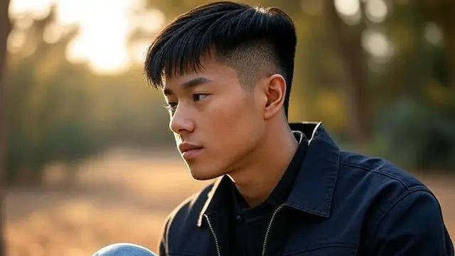 Taper Fade with Long Fringe