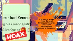 Cek Fakta: Hoaks Pesan Berantai Silverqueen Bagi Hadiah Kemerdekaan dengan Isi Kuesioner