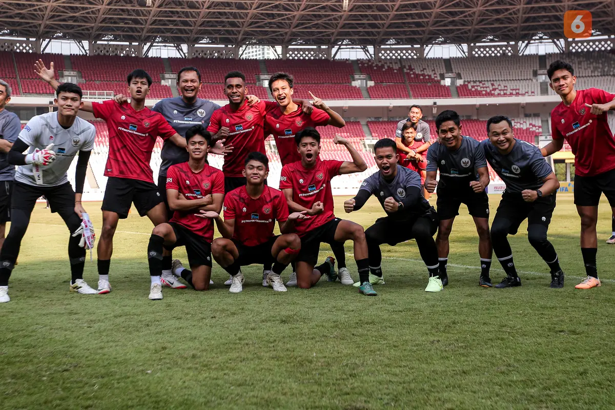 Foto: Latihan Riang Timnas Indonesia U-17 Jelang Piala Dunia U-17 2023 di Stadion Utama Gelora Bung Karno