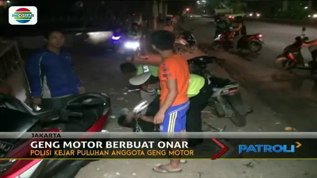 Usai kejar-kejaran, pelaku geng motor berhasil diringkus petugas.