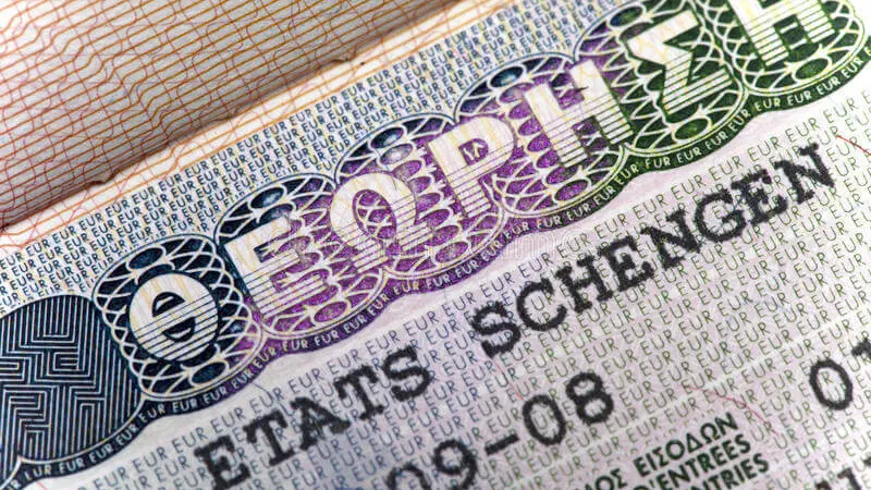 Ilustrasi visa schengen.