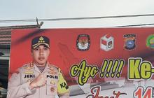 Polresta Pekanbaru Pasang Spanduk Imbauan Ayo Nyoblos di Pemilu 2024