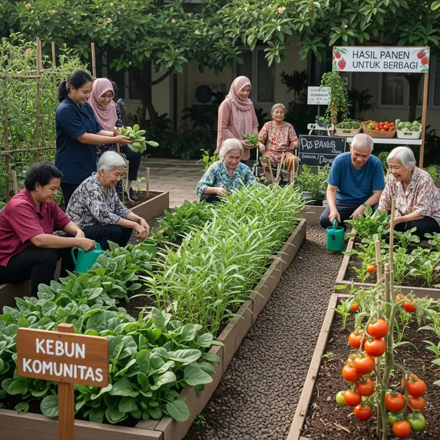 Kebun Komunitas dengan Program Berbagi Hasil Panen